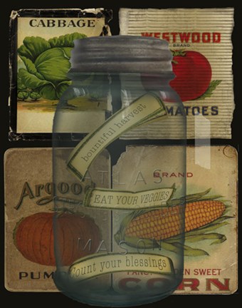 Framed Kitchen Jar Print