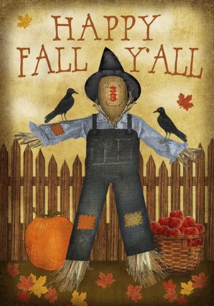 Framed Happy Fall Y&#39;all Print
