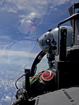 Framed F-15 Eagle Pilot with his Wingman (close up) Print