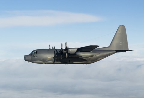 Framed MC-130P Combat Shadow in flight (side view) Print