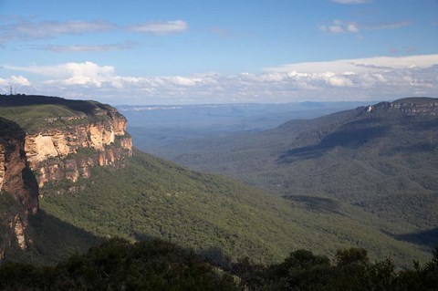 Framed Australia, Blue Mtns, Kings Tableland, Jamison Valley Print