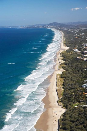 Framed Australia, Queensland, Sunshine Beach coastline Print
