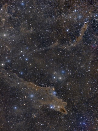 Framed Dusty Nebulae in Cepheus Constellation Print