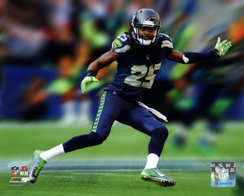 Framed Richard Sherman Motion Blast Print