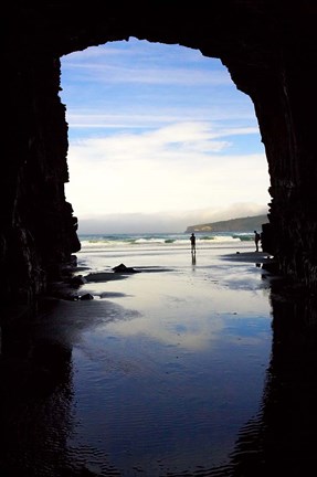 Framed Cathedral Cave, Catlins Coast, South Island, New Zealand Print