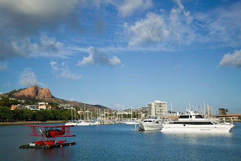 Framed Australia, Townsville, Castle Hill, Boats, Seaplane Print