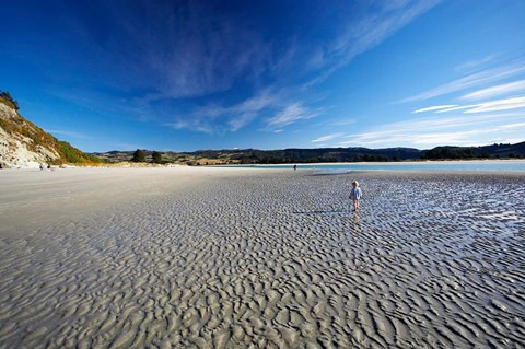 Framed Beach, Doctors Point, South Island, New Zealand (horizontal) Print