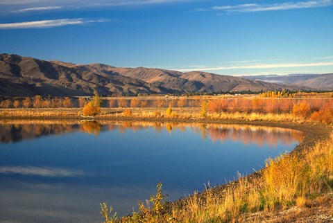 Framed Boat Harbour, Lake Dunstan, Central Otago, New Zealand Print