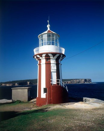 Framed Hornby Lighthouse, Sydney Harbor NP, New South Wales, Australia Print