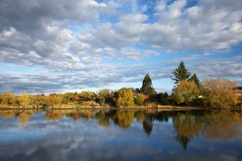 Framed Waikato River near Taupo, North Island, New Zealand Print