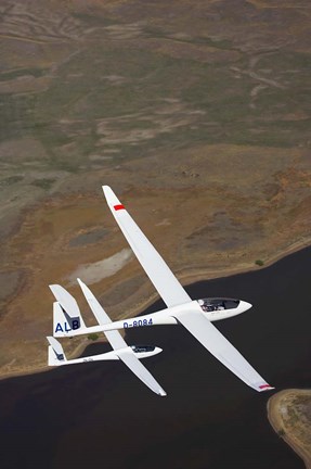 Framed Gliders Racing near Omarama, South Island, New Zealand Print
