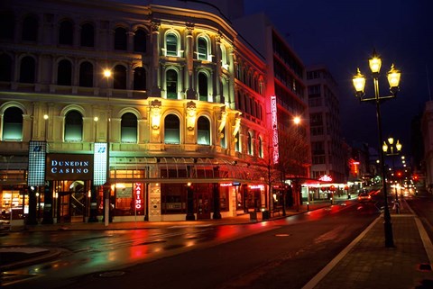 Framed Southern Cross Hotel and Dunedin Casino, Dunedin, New Zealand Print