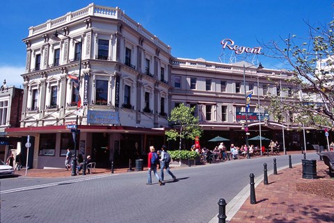 Framed Cafe and Regent Theatre, Octagon, Dunedin, New Zealand Print