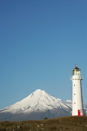 Framed Cape Egmont Lighthouse, North Island, New Zealand Print
