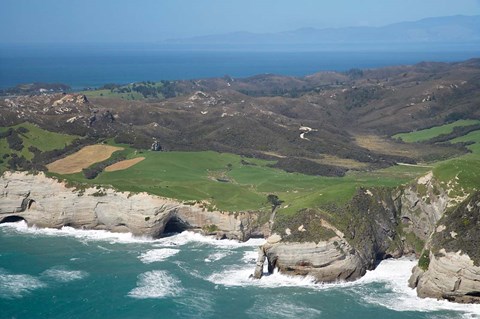 Framed Cliffs, Cape Farewell, South Island, New Zealand Print