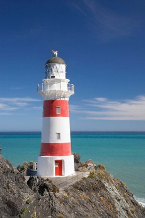Framed Historic Cape Palliser Lighthouse (1897), Wairarapa, North Island, New Zealand Print