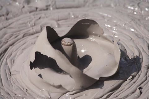 Framed New Zealand, North Island, Boiling Mud, geothermal land Print