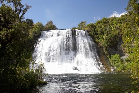 Framed Papakorito Falls, Te Urewera, North Island, New Zealand Print