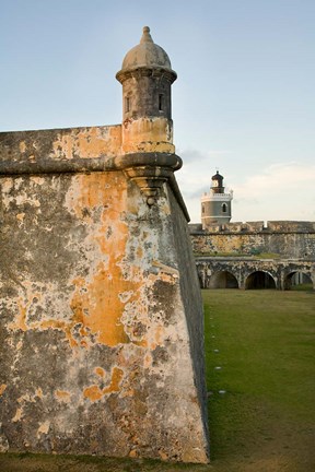 Framed Puerto Rico, Walls and Turrets of El Morro Fort Print