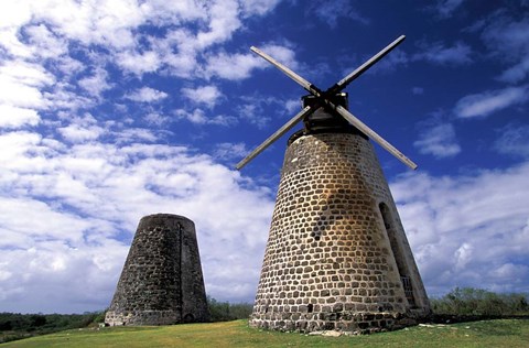 Framed Antigua, Betty&#39;s Hope, Suger plant, windmill Print