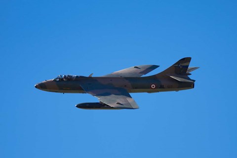 Framed Hawker Hunter jet fighter, War plane Print
