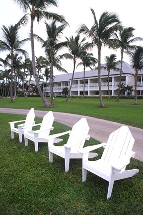Framed Adirondack Chairs, Ocean Club in Paradise, Atlantis Resort, Bahamas Print