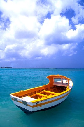 Framed Close-up of Fishing Boat, Aruba Print