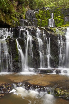 Framed Purakaunui Falls, Catlins, South Island, New Zealand Print