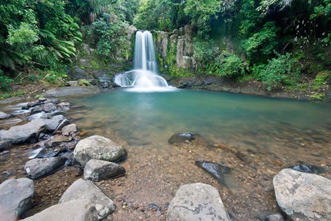 Framed New Zealand, North Island, Coromandel Peninsula, Waiau Falls Print