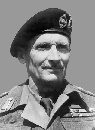 Framed Field Marshal Bernard Law Montgomery Print