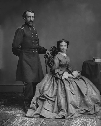 Framed General George Armstrong Custer and his wife Print