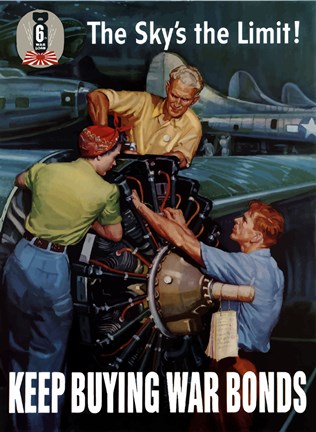 Framed Keep Buying War Bonds Print