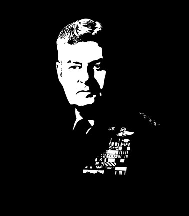 Framed General Curtis Lemay, Vector Portrait Print