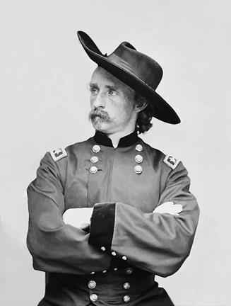 Framed General George Armstrong Custer Print