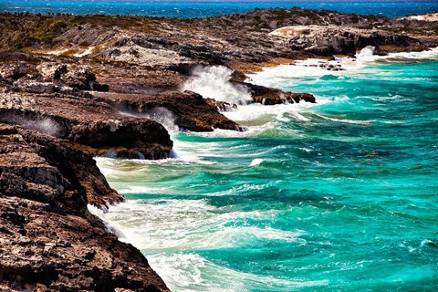 Framed Ocean View from Warderick Cay, Day Land &amp; Sea Park, Exuma, Bahamas Print
