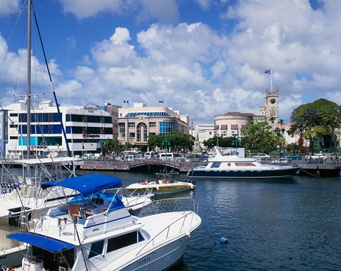 Framed Careenage, Bridgetown, Barbados, Caribbean Print