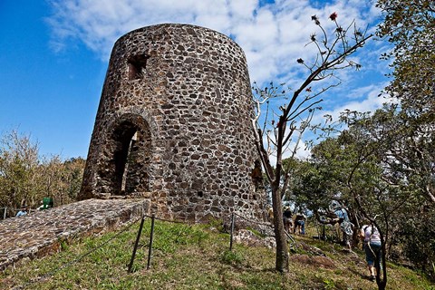 Framed Old Sugar Mill in Mount Healthy National Park, Road Town, Tortola Print