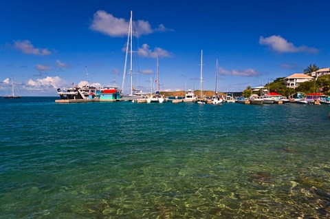 Framed Harbor, Leverick Bay Resort and Marina, BVI Print