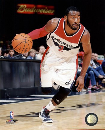 Framed John Wall dribbling 2014-15 Print