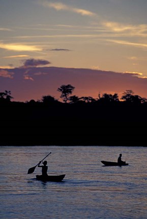 Framed Sunset over Amazon River Basin, Peru Print