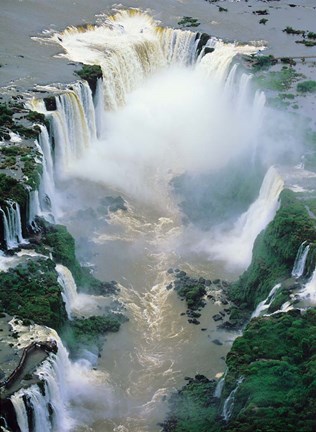 Framed Igwacu Falls Thunders, Brazil Print