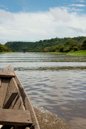 Framed Brazil, Amazon, Valeria River, Boca da Valeria Local wooden canoe Print