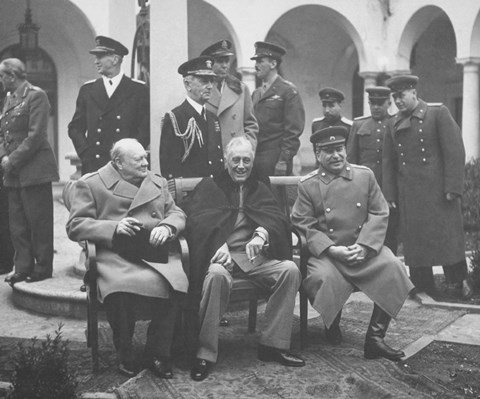 Framed Leaders Meeting at the Yalta Conference Print