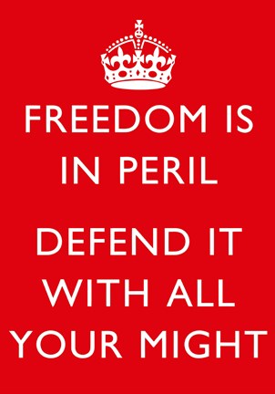 Framed Freedom is in Peril Print