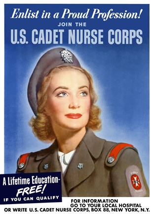 Framed US Cadet Nurse Corps Print