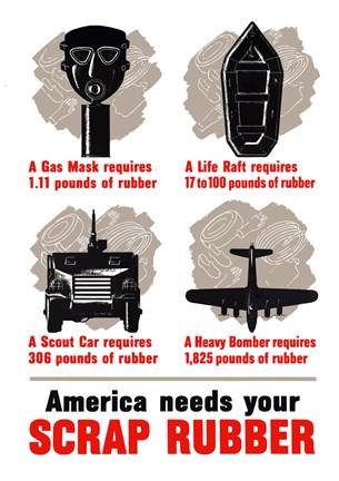 Framed America Needs Your Scrap Rubber Print