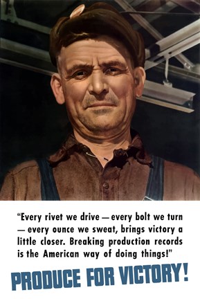 Framed Produce for Victory Print