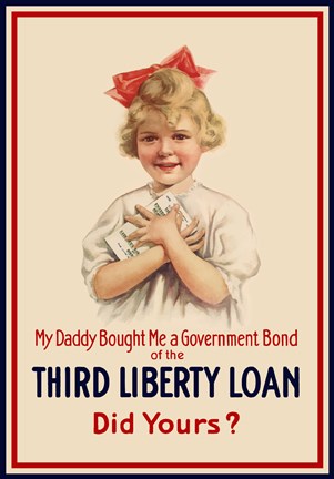 Framed Third Liberty Loan Poster Print