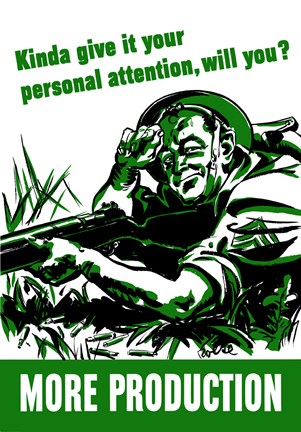 Framed More Production (white &amp; green) Print