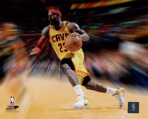 Framed LeBron James Motion Blast Print